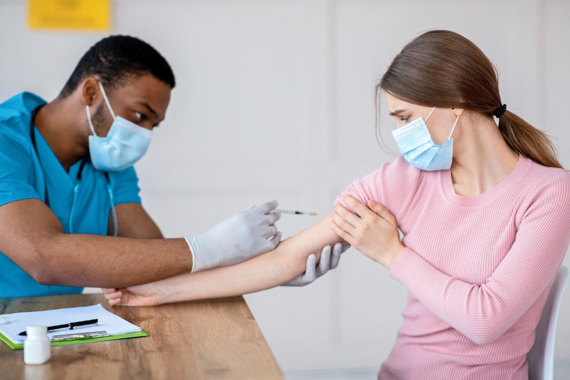 Patient Getting A Shot